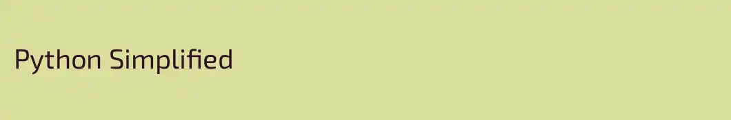 Python Simplified